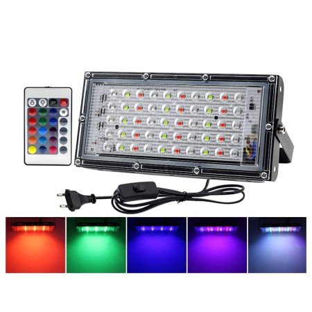 RGB LED Flood Light-50W (Remote Control)