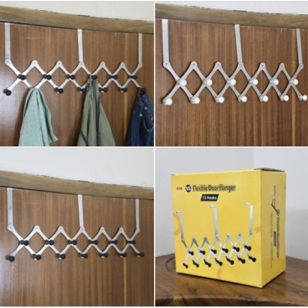 SS Flexible Door Hanger 13 Hook