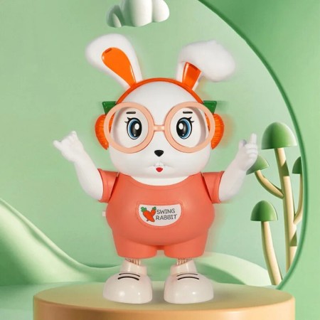 Rechargeable Dancing Rabbit Toy (Orange)